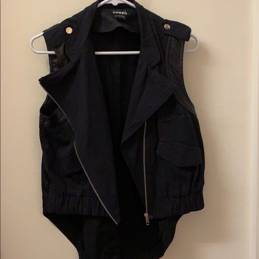 Black fashion vest